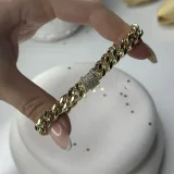 İnce Gurmet 14K Altın Kaplama Bileklik - 1