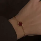Bordo Yonca Bileklik - 1
