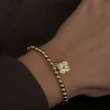 Yonca 14K Altın Kaplama Bileklik