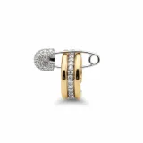 Gold Silver Uçak Figürlü Aircraft Küpe - 2