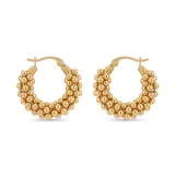Gold Oval Dorika Küpe - 2