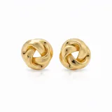 Gold Oval Kalın Küpe - 2
