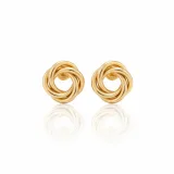 Gold Oval Burgu Küpe - 2
