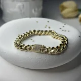 İnce Gurmet 14K Altın Kaplama Bileklik - 2