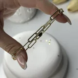 Ayarlanabilir Ataç 14K Altın Kaplama Bileklik - 1