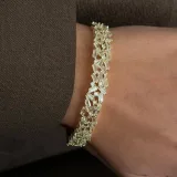 Baget Taşlı Çift Sıra Bileklik