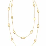 Oval Halka Detaylı Uzun Kolye - 1