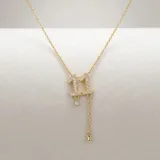 Gold 11 Figürlü Taşlı Kolye - 2