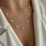 Taşlı Damla Model Kolye - 1