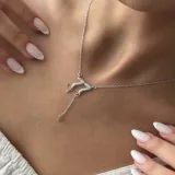 77 Figürlü Silver Taş Detaylı Kolye - 1