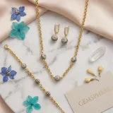 Mavi Taşlı Top Detaylı Kolye - 2