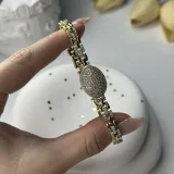 Taşlı Saat Kordonu 14K Altın Kaplama Bileklik - 1