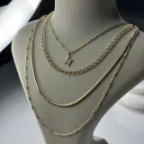 14K Altın Kaplama Harf Kolye - 1