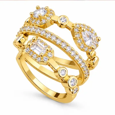 Gold Çok Katmanlı Kıkırdak Küpe - ikinci görsel
