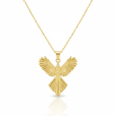 Gold Anka Kuşu Kolye - ikinci görsel