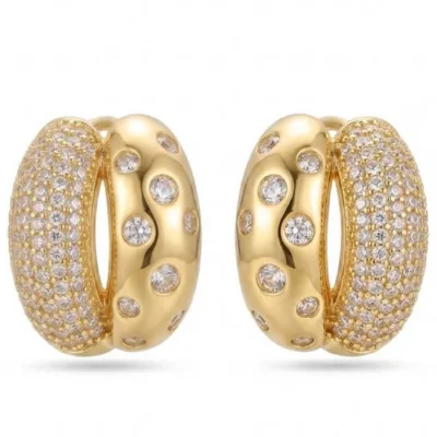 Gold Taş Detaylı Küpe - ikinci görsel