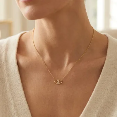 Minimal Oval Kolye
