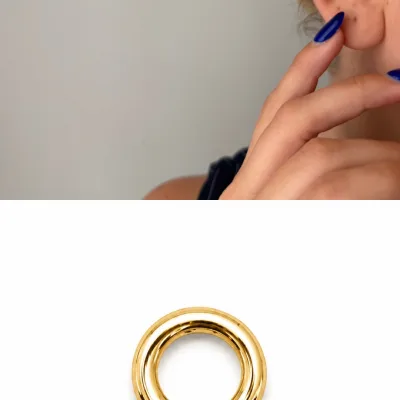 Sade Günlük Kıkırdak Halka Küpe