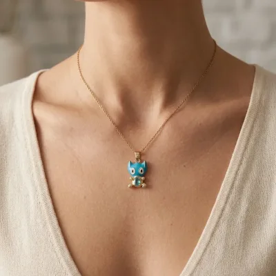 Stitch Çelik Çocuk Kolye