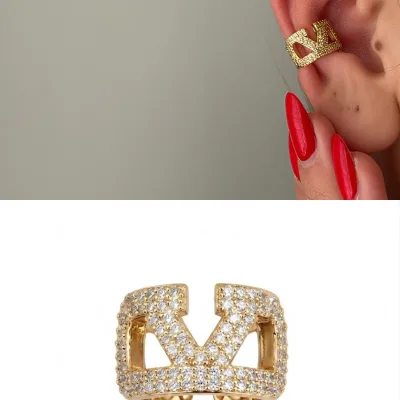 Zirkon Detaylı M Earcuff