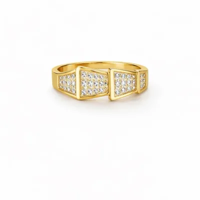 Üçgen Kesim Taşlı Ear Cuff - ikinci görsel