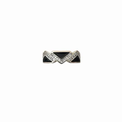 Geometrik Siyah Detaylı Ear Cuff - ikinci görsel
