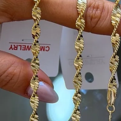 14 k Altın Kaplama Singapur Set Kalın