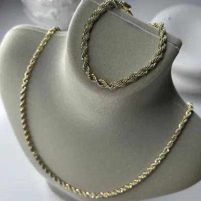 Burgu 14K Altın Kaplama Set