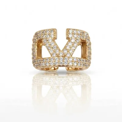 Zirkon Taşlı M Harf Ear Cuff - ikinci görsel