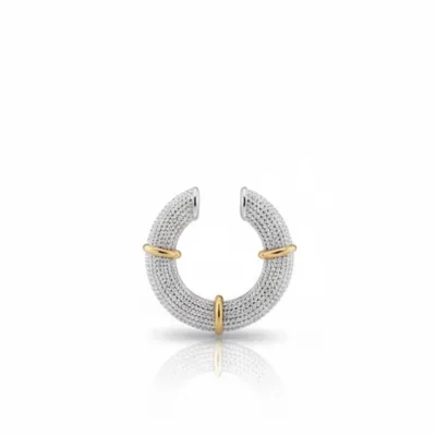 Gold Silver Dokulu Ear Cuff - ikinci görsel