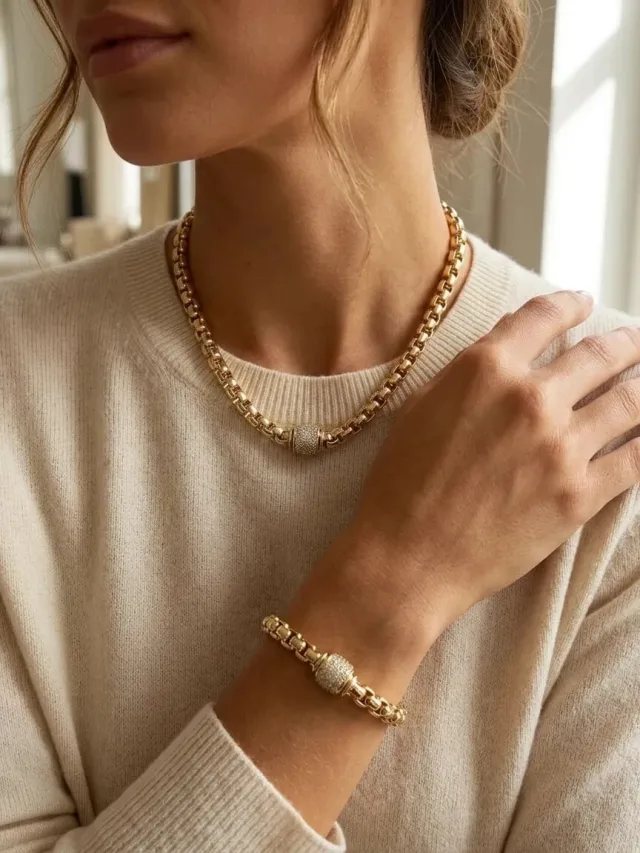 14 k Altın Kaplama Singapur İnce Set