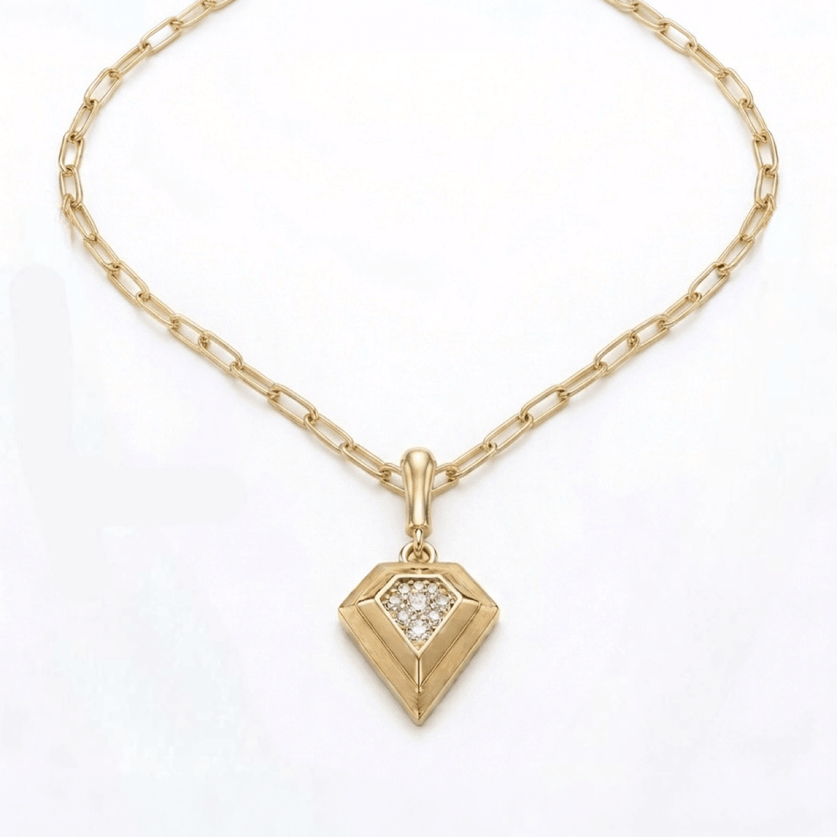Gold Üçgen Tasarım Kolye - 2