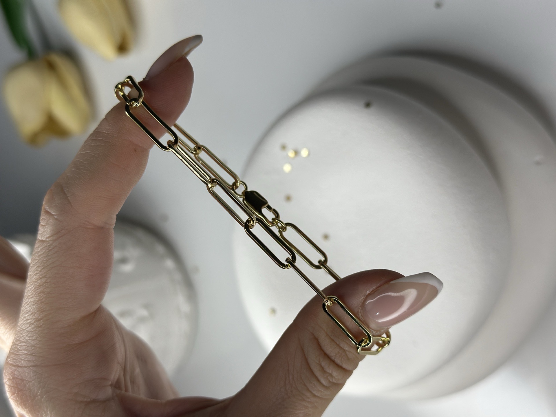 14 k Altın Kaplama Ayarlanabilir Ataç Bileklik