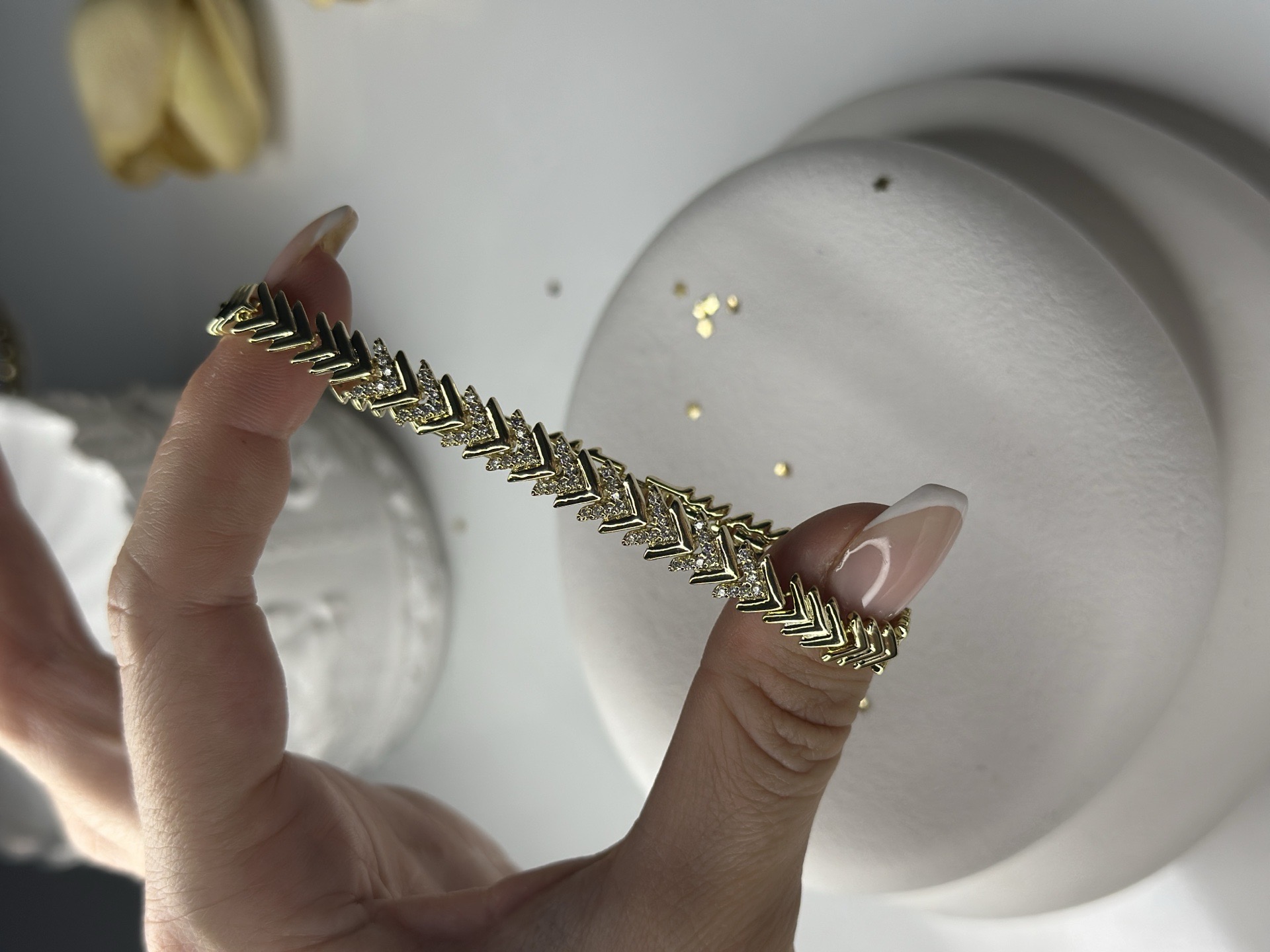 14 k Altın Kaplama Sık Samanyolu Model Bileklik - 2