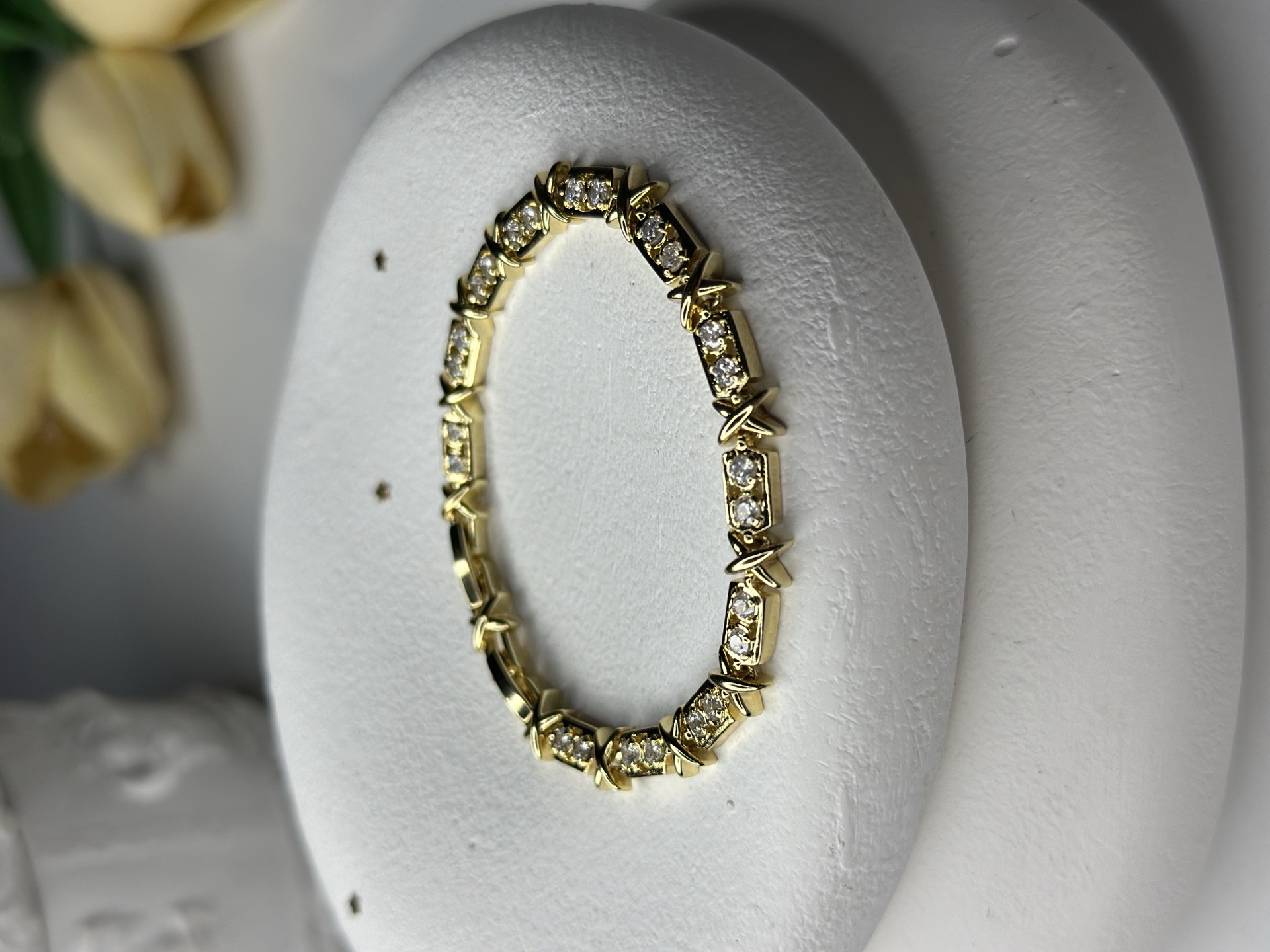 14 k Altın Kaplama Tifany Model Bileklik - 2