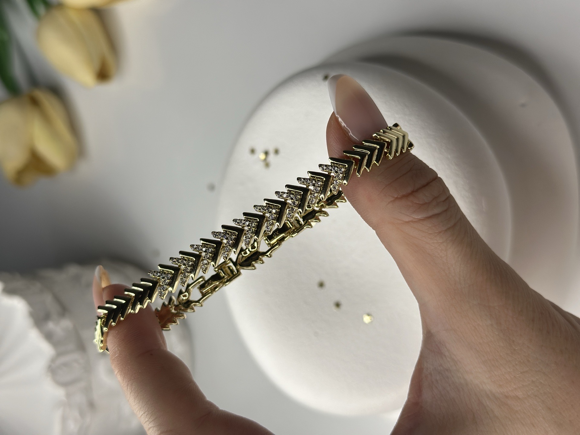 14 k Altın Kaplama Sık Samanyolu Model Bileklik