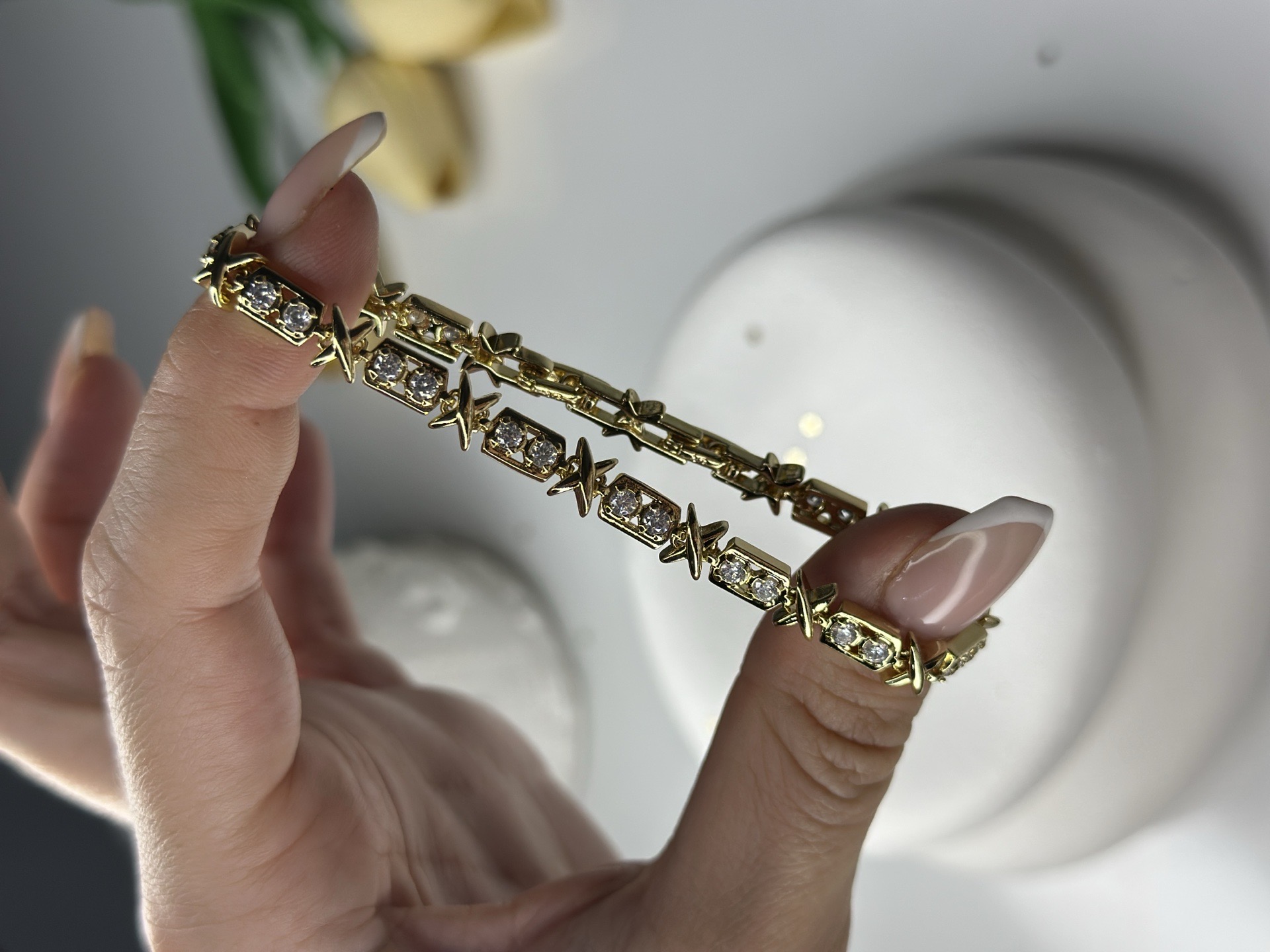 14 k Altın Kaplama Tifany Model Bileklik